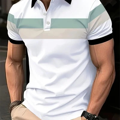 Men's Casual Short-Sleeved Polo Shirt Breathable 2025 New