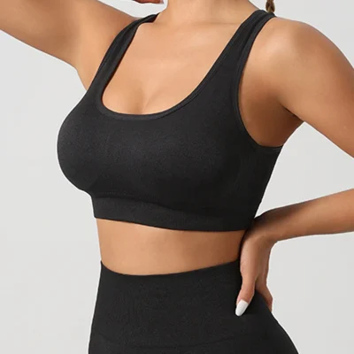 Women Workout Sets 2 Pc Stretchy Sports Bra and Seamless Shorts